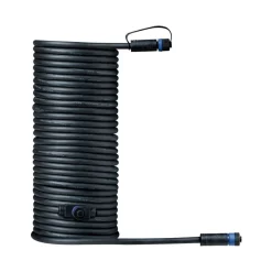 New Paulmann Plug & Shine 10 meter kabel med 2 utganger Svart