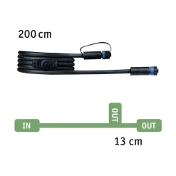 Discount Paulmann Plug & Shine 2 meter kabel med 2 utganger Svart