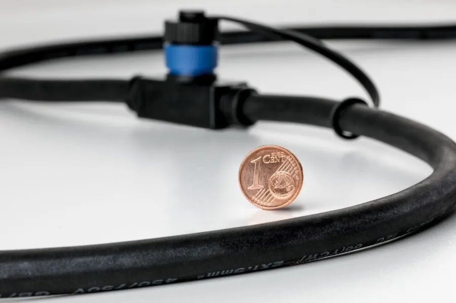 New Paulmann Plug & Shine 1 meter kabel med 3 utganger Svart