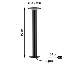 Online Paulmann Plug & Shine Plate pullert IP44 60 cm 7W 2200 Kelvin - 24 Volt Antrasitt