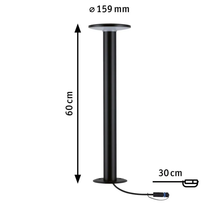 Online Paulmann Plug & Shine Plate pullert IP44 60 cm 7W 2200 Kelvin - 24 Volt Antrasitt