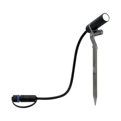 Clearance Paulmann Plug & Shine Platini spot med spyd 2W 3000 Kelvin IP65 - 3 pakning med strømforsyning Antrasitt
