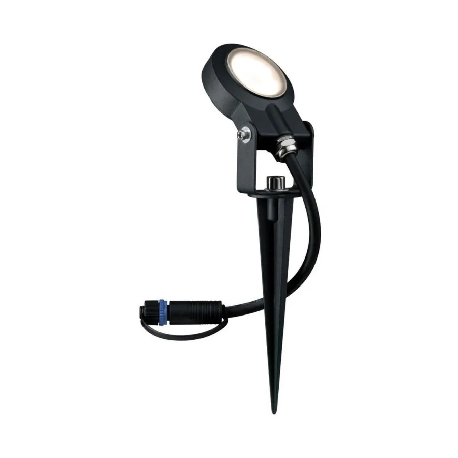 New Paulmann Plug & Shine Sting spot med spyd 6,4W 3000 Kelvin IP67 Antrasitt