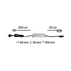 Paulmann Plug & Shine Strømforsyning 150 Watt - 230/24 Volt Sølv