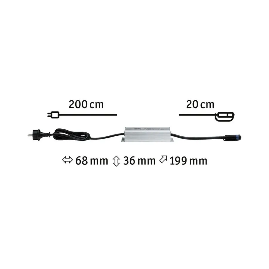 Paulmann Plug & Shine Strømforsyning 150 Watt - 230/24 Volt Sølv