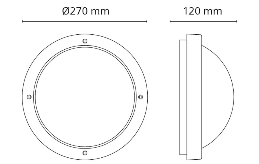 Online Sg Armaturen As Primo vegg/taklampe E27 IP65