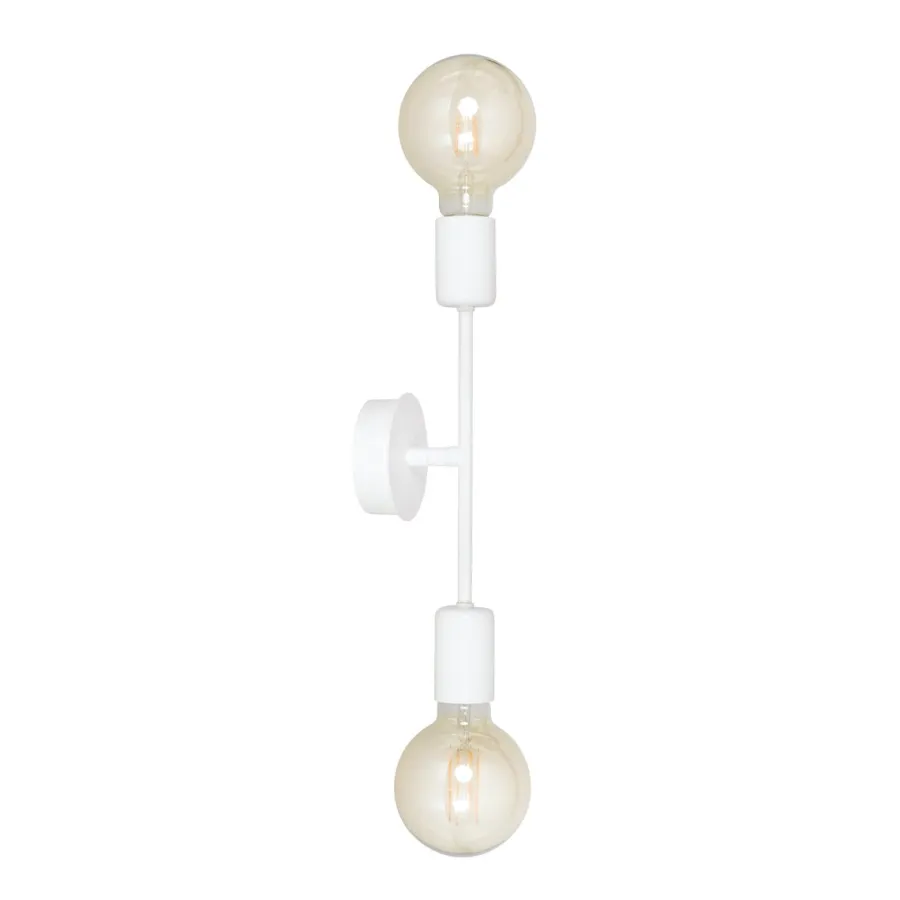 Emibig Proton vegglampe 2 lys - Hvit