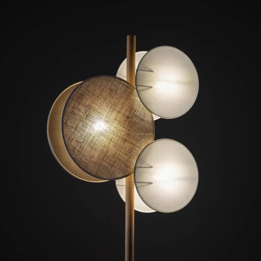 Online TK Lighting Puls gulvlampe Brun / Hvit
