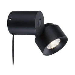 Outlet Paulmann Puric vegg/bordlampe 3W 2700 kelvin - 3-step dim Svart