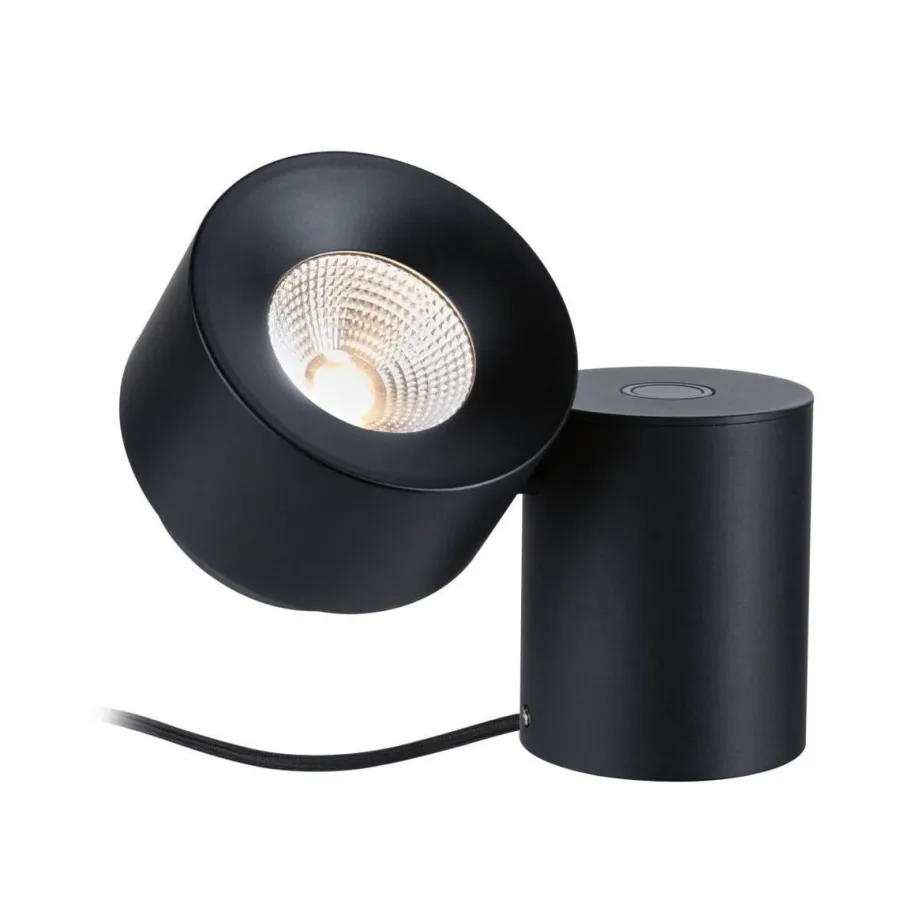 Outlet Paulmann Puric vegg/bordlampe 3W 2700 kelvin - 3-step dim Svart