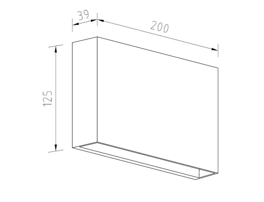 New NorDesign Rapido K2 vegglampe utendørs opp/ned IP65 12W LED 3000K Dimbar - Hvit