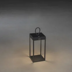 Outlet Konstsmide Ravello lanterne 30 cm oppladbar IP54 utendørs - Svart