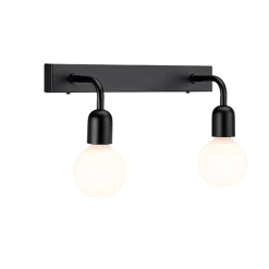 Belid Regal dobbel vegglampe IP44 E27 Svart