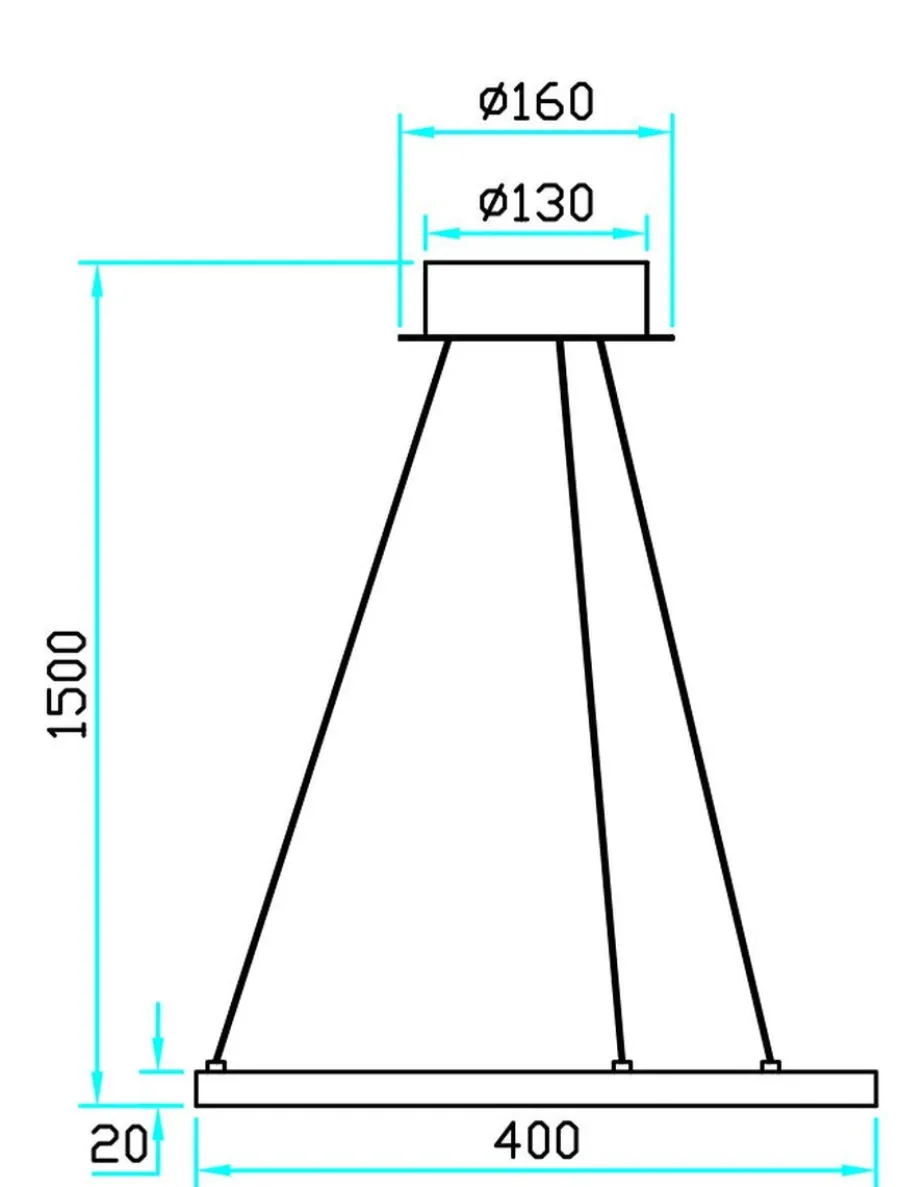 Outlet NorDesign Ringo 40 cm takpendel 12W 2700 Kelvin RA90 dimbar - Svart