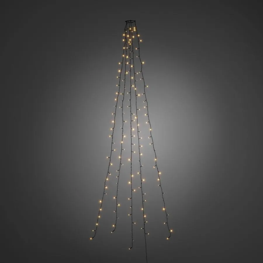 Hot Konstsmide Ring slynge for juletre 5x40 LED 240 cm - Amber
