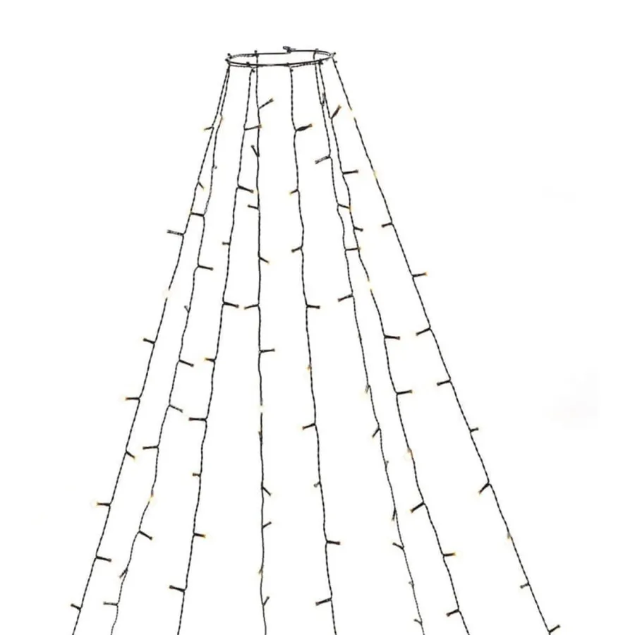 Clearance Konstsmide Ringslynge 2,4 meter Firefly 8 x 30 LED - Frostet Amber