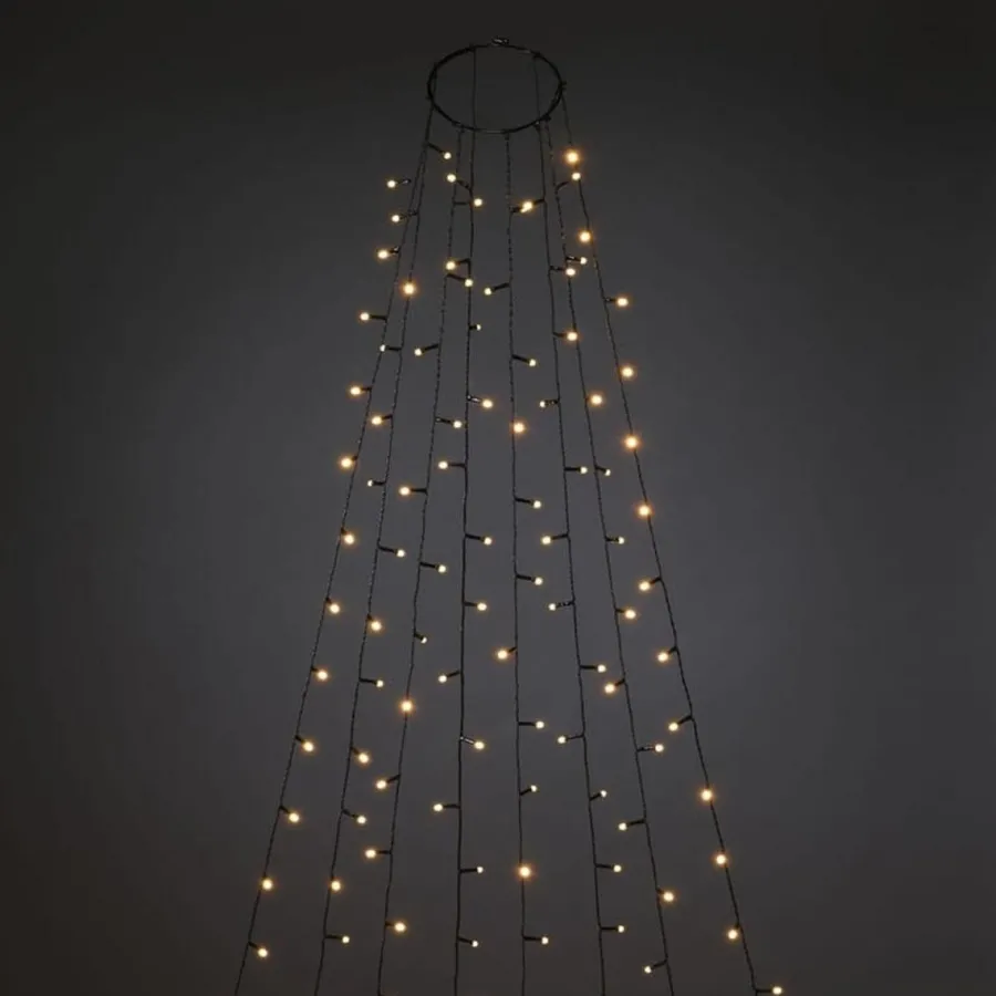 Clearance Konstsmide Ringslynge 2,4 meter Firefly 8 x 30 LED - Frostet Amber