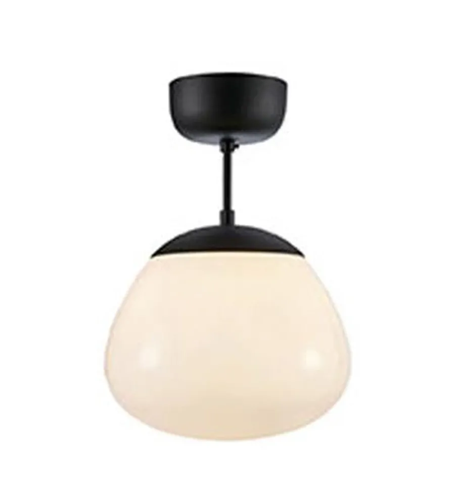 Marksløjd Rise taklampe - Svart/Opal hvit - Svart / Opal
