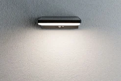 New Paulmann Ronas vegglampe utendørs 5W 3000 Kelvin m/bevegelses sensor - Solcelle Mørk grå