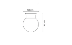 Hot Sg Armaturen As Rondo tak/vegglampe E27 IP44 - Hvit