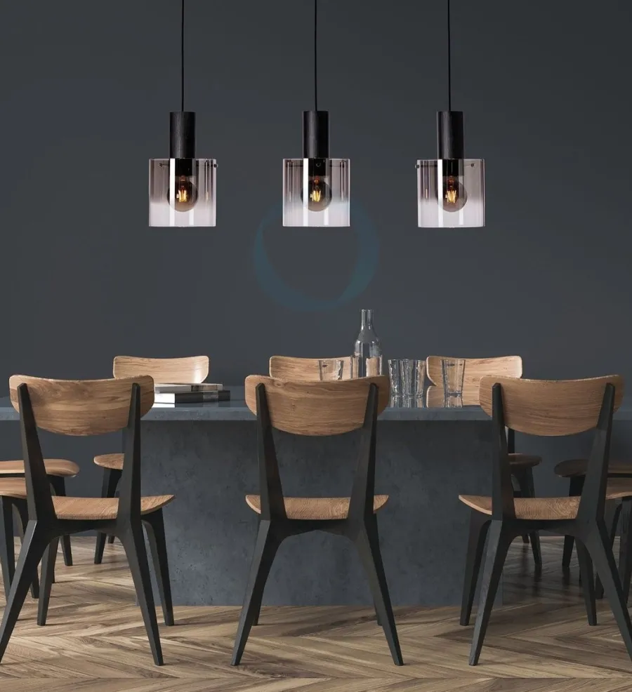 Outlet Ms - belysning Roxy takpendel skinne 3 stk 20 cm - farget Røyk