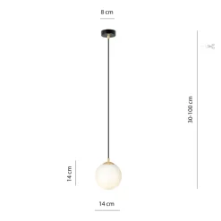 Discount Emibig Royal takpendel - Svart/Opal/Gullfarget Svart / Opal