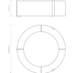 Clearance Astro Lighting Salina 400 taklampe