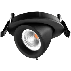 Outlet Norlux Sargas Rotatable lavtbyggende downlight 8W 2700K Dimbar IP20 - Svart