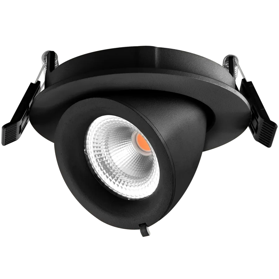Outlet Norlux Sargas Rotatable lavtbyggende downlight 8W 2700K Dimbar IP20 - Svart