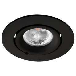 Outlet Norlux Sargas Rotatable lavtbyggende downlight 8W 2700K Dimbar IP20 - Svart