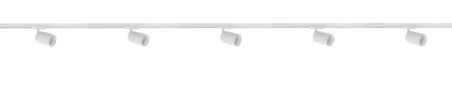 Clearance NorDesign Secco spotskinne 5 spotter 2 meter - Pure white Hvit
