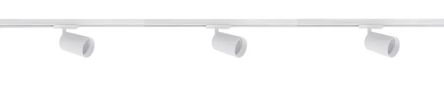 NorDesign Secco spotskinne 3 spotter 1 meter - Pure white Hvit