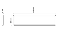 New Sg Armaturen As Sense Surface 1200 takarmatur 29W 3000K IP20 IK10 m/PIR Sensor - Hvit