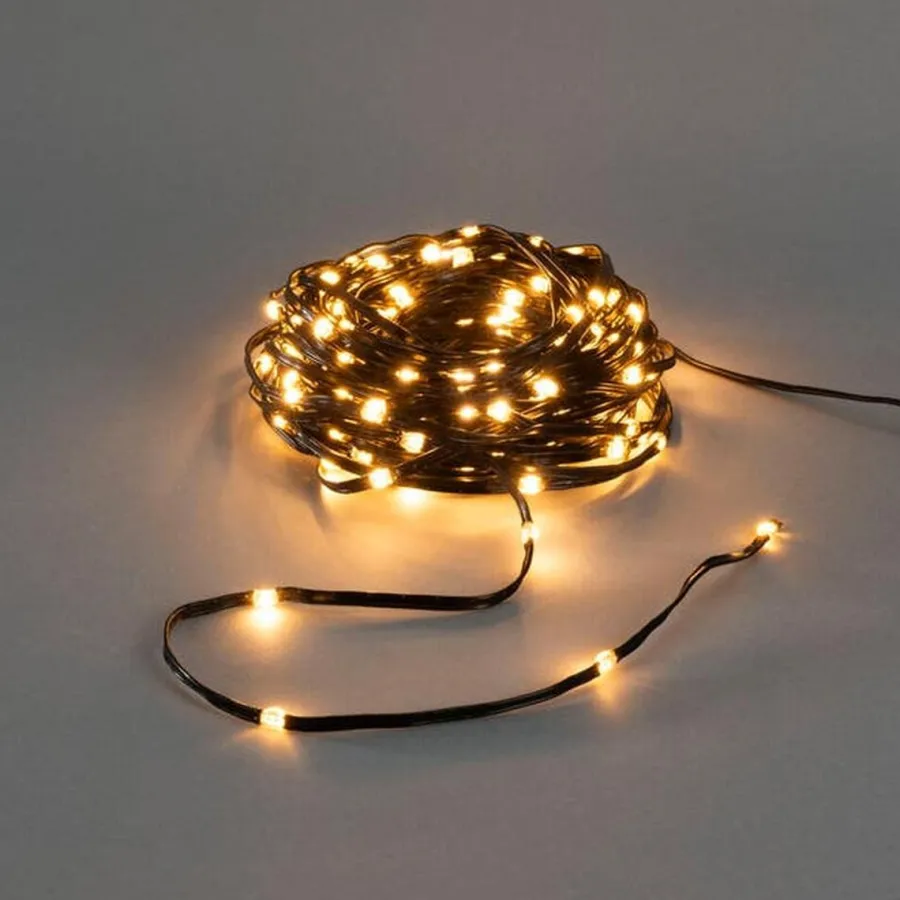 New Konstsmide ShineLine 200 amber micro led slynge 20 meter IP44 - Utendørs Svart