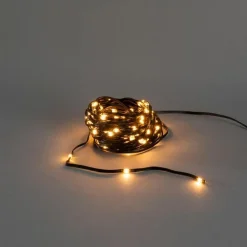 Discount Konstsmide ShineLine 100 amber micro led slynge 10 meter IP44 - Utendørs Svart