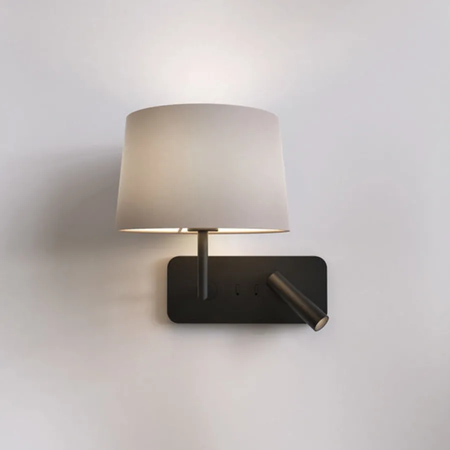 Clearance Astro Lighting Side by Side Grande vegglampe m/USB Bronse