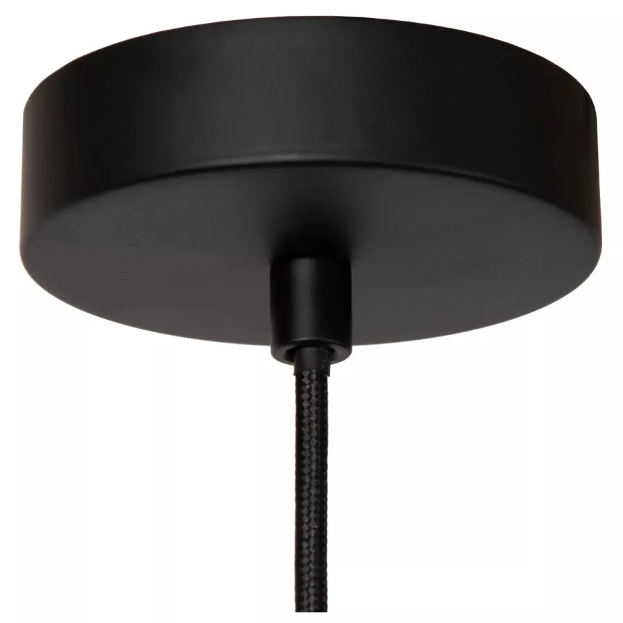 Clearance Lucide Singala takpendel 30 cm - Svart/Opal/Messingfarget Svart / Opal