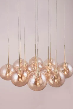 Online Globen Lighting Skyfall takpendel - Amber Messing / Amber