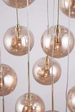Online Globen Lighting Skyfall takpendel - Amber Messing / Amber