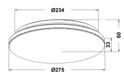 Hot NorDesign Slim 275 taklampe 12W 2700 kelvin IP54 - Hvit