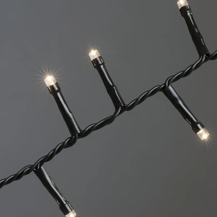 Hot Konstsmide Slynge Cluster 1500 LED 33 meter IP44 - Varmhvit Svart