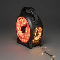 Outlet Konstsmide Slynge 600 LED 42 meter julelys på kabeltrommel IP44 - Amber