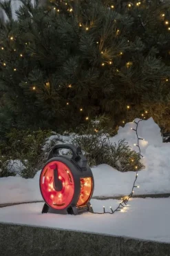 Outlet Konstsmide Slynge 600 LED 42 meter julelys på kabeltrommel IP44 - Varm Hvit