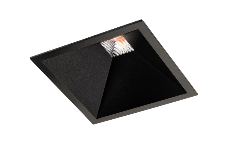 Discount Sg Armaturen As Soft Square innfelt downlight 12W 3000K RA98 dimbar - Svart