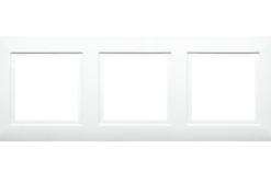 Clearance Sg Armaturen As Soft Square ramme for 3 spotter Hvit