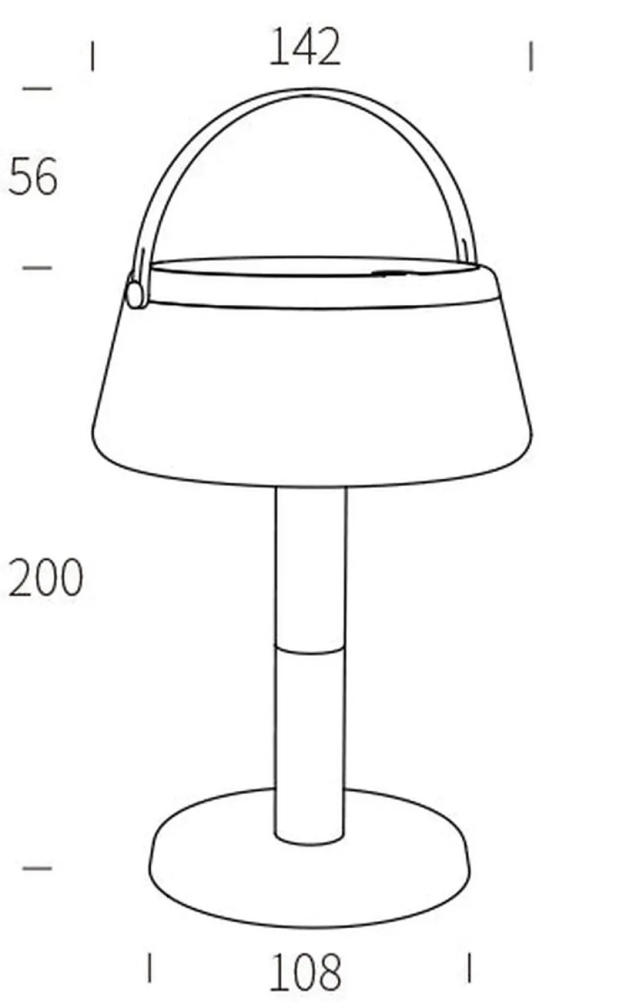 Outlet NorDesign Solar bordlampe 2,2W 2700 Kelvin IP44 utendørs med solcelle Hvit