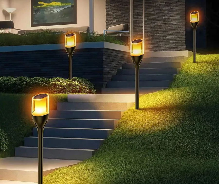 Sale NorDesign Solar Flame hagebelysning 1W 1600K IP65 - Solcelle Svart