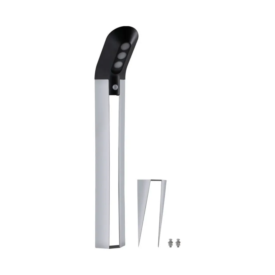 Clearance Paulmann Solar LED pullert 1,22W 3000 Kelvin m/bevegelses sensor IP44 - Solcelle Antrasitt