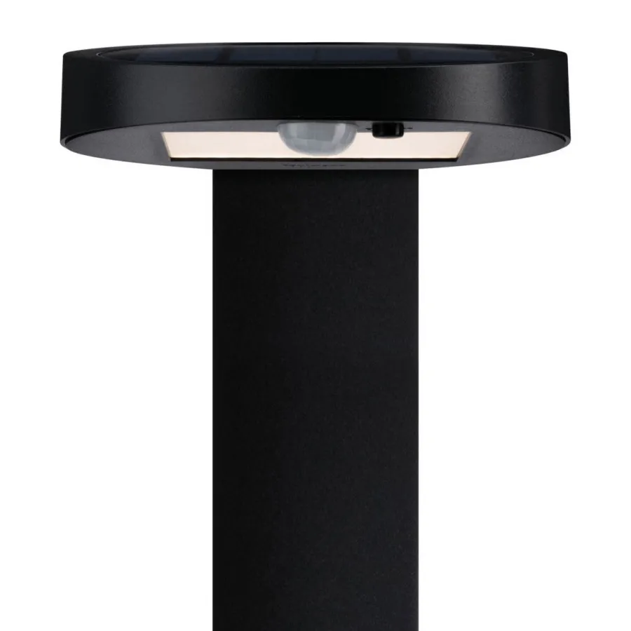 New Paulmann Solar LED pullert 1,2W 3000 Kelvin m/bevegelses sensor IP44 - Solcelle Antrasitt
