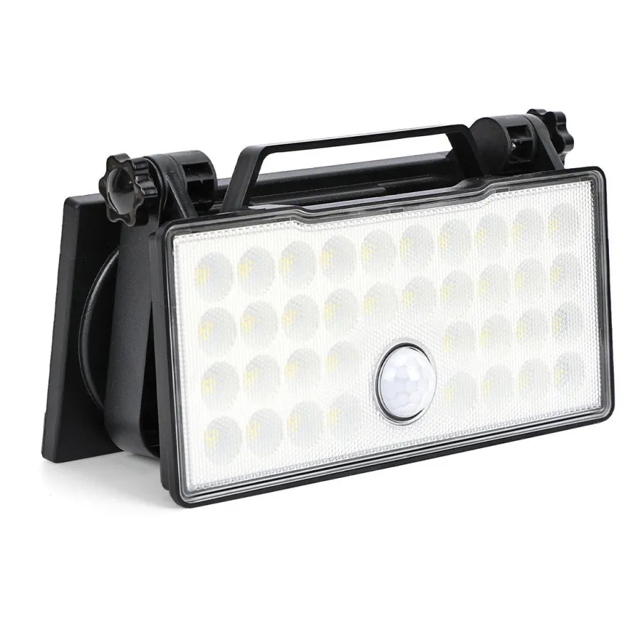 Outlet NorDesign Solar portabel vegglampe 10W 3000 Kelvin IP65 utendørs med solcelle og sensor Svart